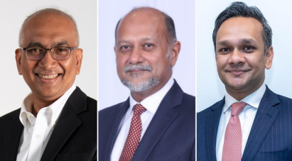 Minister of Digital YB Gobind Singh Deo (centre) with DNB CEO Datuk Azman Ismail (left) and MDEC CEO Anuar Fariz Fadzil.
