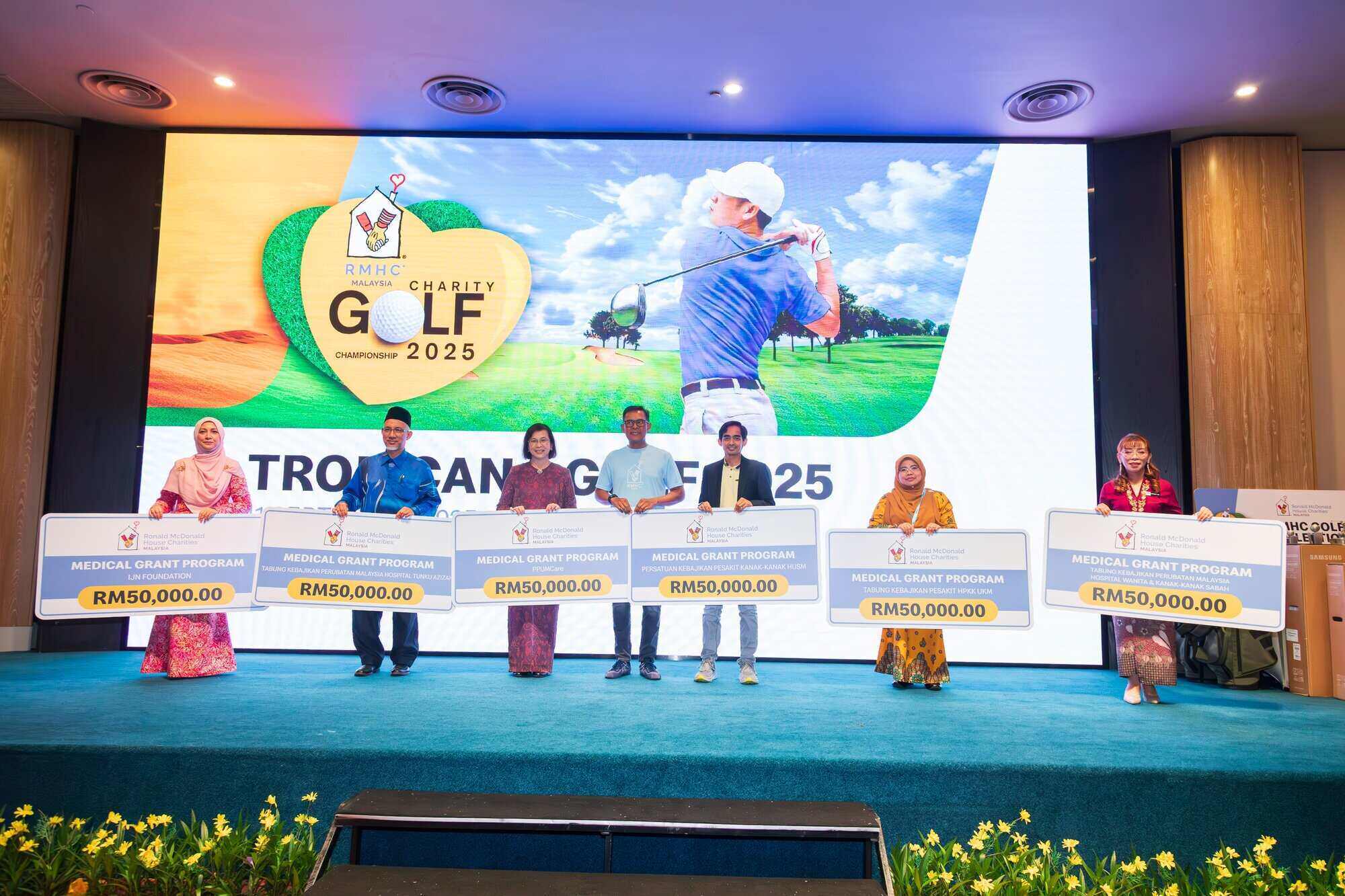 Recipients of the RMHC Malaysia Medical Grant, with each receiving RM50,000 to provide healthcare support to underprivileged children in Malaysia.