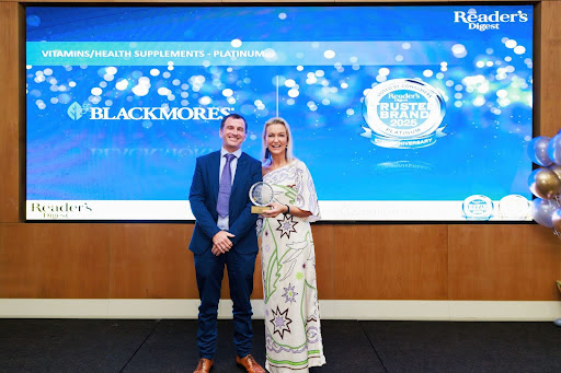 BLACKMORES - Platinum Award at the Reader's Digest Trusted Brands 2025 Awards.